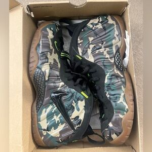 2013 Nike Air Foamposite Pro Prm LE Green Camo Men’s Size 13